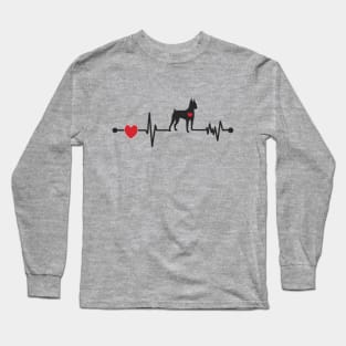 Heartbeat Miniature Pinscher Dog Long Sleeve T-Shirt